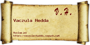 Vaczula Hedda névjegykártya